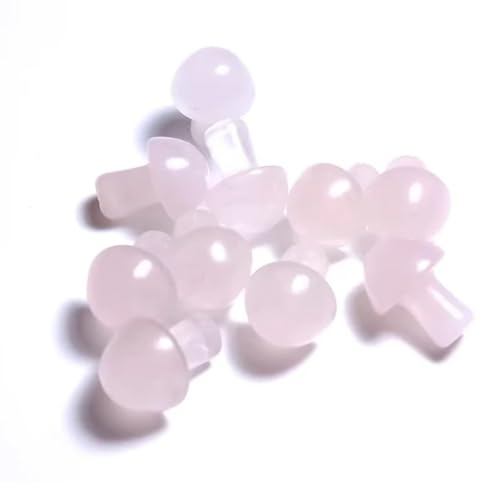 Pierres naturelles en forme de champignon en quartz rose et agate pour déco, 30 pcs