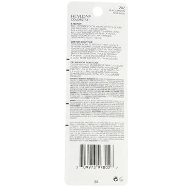 REVLON Delineador ColorStay Lápiz Marrón Negro 01 oz miniatura 6