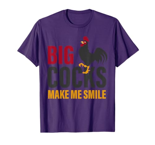 Big Cocks Make Me Smile Retro T-Shirt