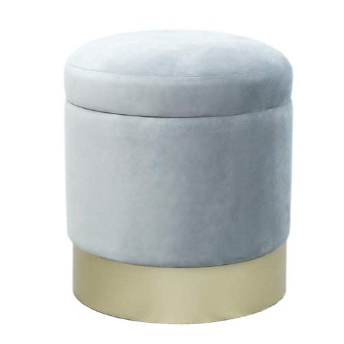 MU Reposapiés Simple Almacenamiento Taburete Redondo Multifuncional Vestidor Sofá Modelo D 2