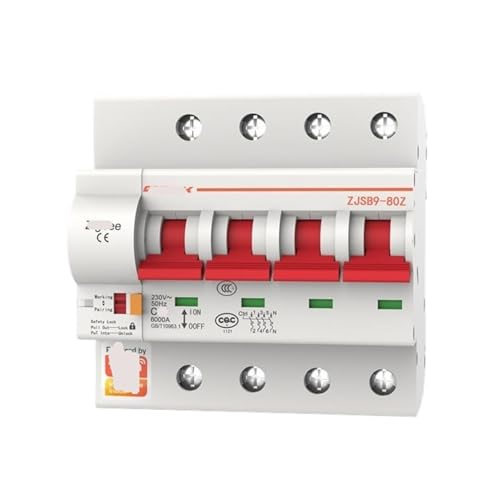Disjoncteur 4P 20A interrupteur automatique pour protection surcharge et court-circuit