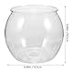 OATIPHO Fischglas, rund, Aquarium, Kunststoff, 16,5 cm, 4 l, transparent, widerstandsfähig, ideal für Hydrokulturen, klein