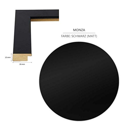 Bildershop-24 Bilderrahmen Monza in SCHWARZ in 60 X 60 Fotorahmen, Wechselrahmen, Posterrahmen, Puzzlerahmen – Bild 6
