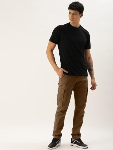 Image of IVOC Men MID-Rise Slim FIT Multi-Pockets 100% Cotton Cargo Pants