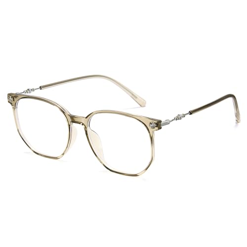 Image of Cyxus Retro Blue Light Glasses Men - Square TR90 Metal Blowline Frame Stylish Trendy for Computer Daily Work 8252