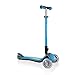 Globber Elite Deluxe Anodised T-Bar Foldable Scooter Sky Blue