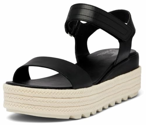 Sandales à plateforme Sorel Cameron noir en cuir au design audacieux et finitions soignées