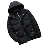 [YJSO] くろい ダウンジャケット 軽量 暖かい ダックダウン ボリュームフード 中綿ダウン ジャケット 秋冬 フード ブルゾン ダウンジャケット メンズ 無地 メンズファッション カジュアル 4XL アウター おしゃれ 秋 冬 かっこいい 紳士 男性