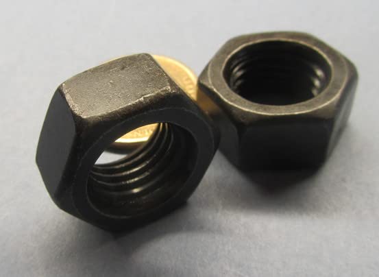 Metric Class 10 Plain Steel Hex Lock Nuts RH M16 x 2 Thread x 24 mm W x 13 mm H 10 Pcs