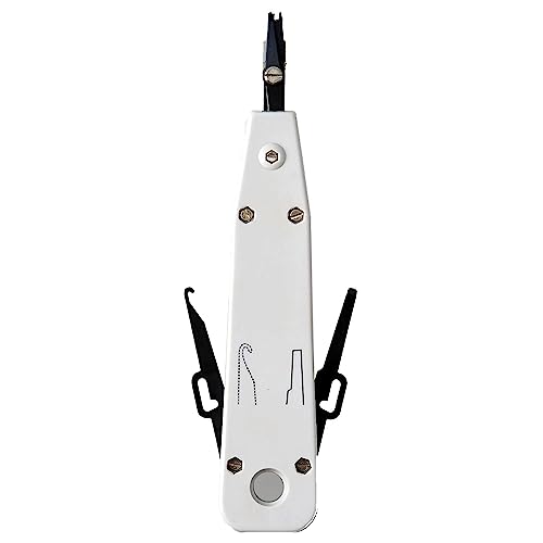 Image of XIKKART Punch Tool Crimping tool Krone Tool Impact Punchdown Tool IO insertion Tool Ratchet Type for 110 krone type Amp Modules Telephone Krone Tool Kronning Telephone Wire Junction Box (Pack OF 1)