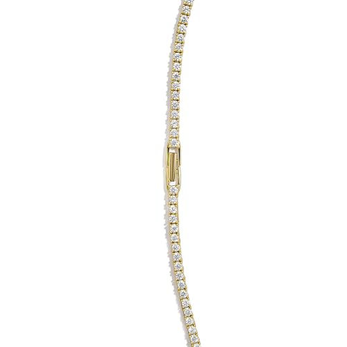 18K Gold Vermeil Bennett Classic Tennis Necklace2