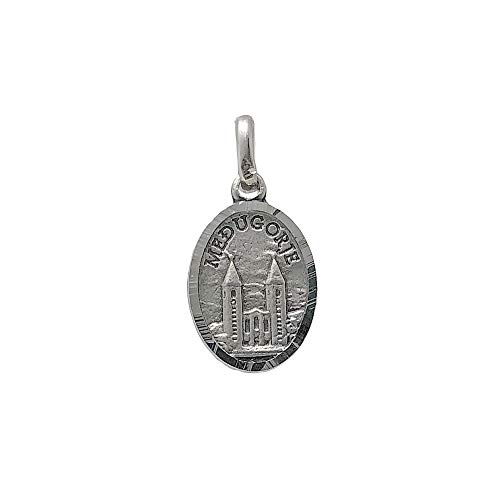 Medalla plata Ley 925 Virgen de Medjugorje unisex