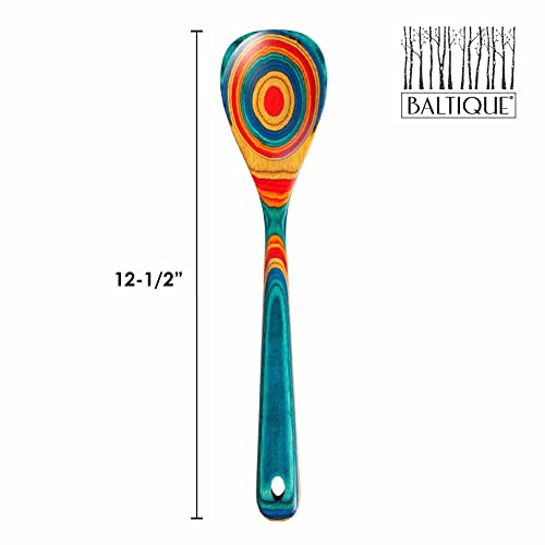 Baltique Montego Bay Collection 12-1/2" Wooden Cooking Spoon, Safe For Nonstick #TOP5
