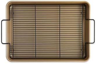 Nordic Ware Oven Crisp Baking Tray Nonstick Bakeware, High-Sided Half Sheet