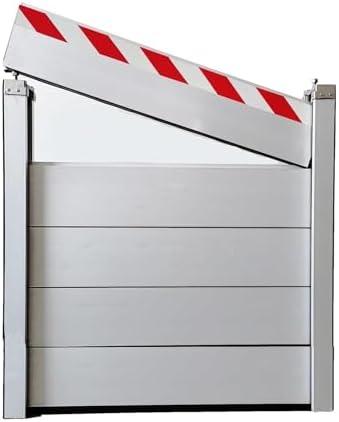 Reu Modular Flood Barrier - 129x20cm Aluminum Water Retaining Plate, Waterproof & Durable for Front Door, Garage, Warehouses & Outdoor Flood Protection