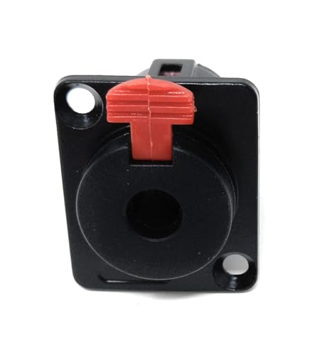 Image of D-Series Panel Mount 6.35mm Audio Jack Socket Module, Chassis Mount Stereo TRS Connector with Solder Terminals, Guitar and Audio Rack Compatible