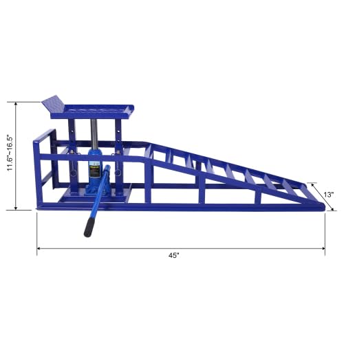 2 Rampas hidráulicas para auto de 5 toneladas color azul miniatura 2