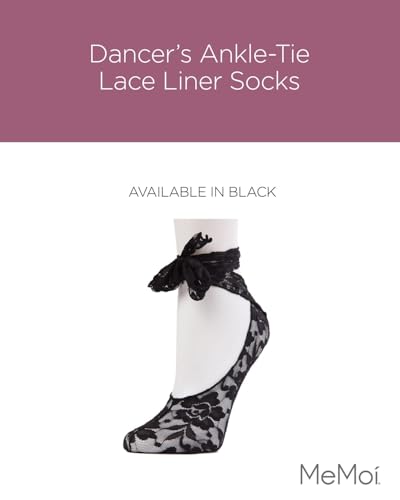 MeMoi Dancer's Ankle-Tie Lace Liner Socks2