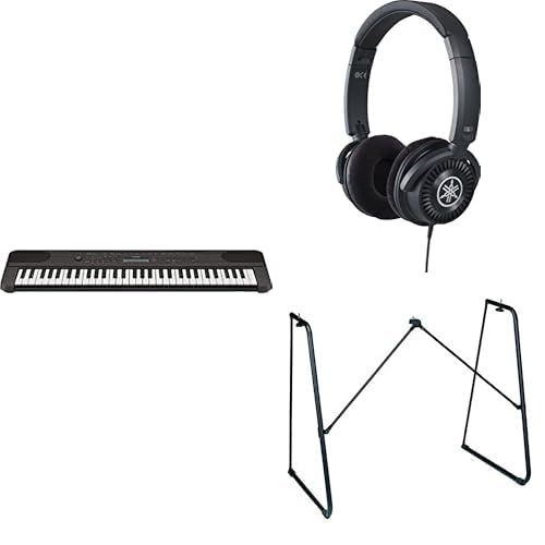 Yamaha PSR-E360 clavier portable complet anti-vibration avec support L-2C et casque