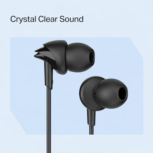 Image of Original Wired in-Ear Earphones with 10 mm Drivers Compatible with Boat BassHeads 212L, Rich Stereo Sound, Clear Calling, Enhanced Bass Performance (Black) 88H