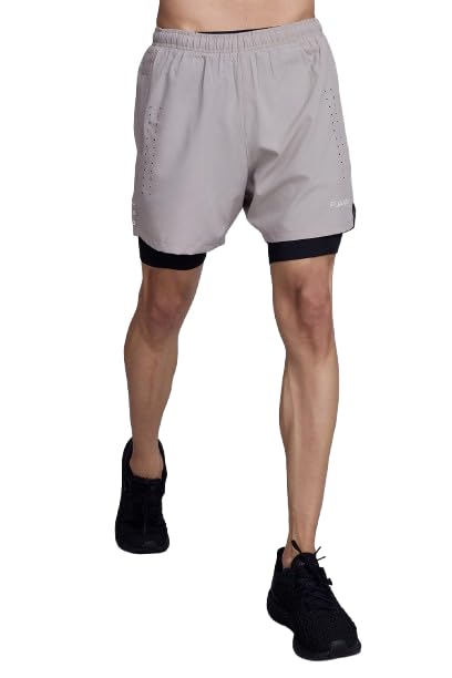 2 in 1 Compression Shorts for Men for Gym, Sports, Running & Cycling Activities with Pocket Laser Shorts-image-27