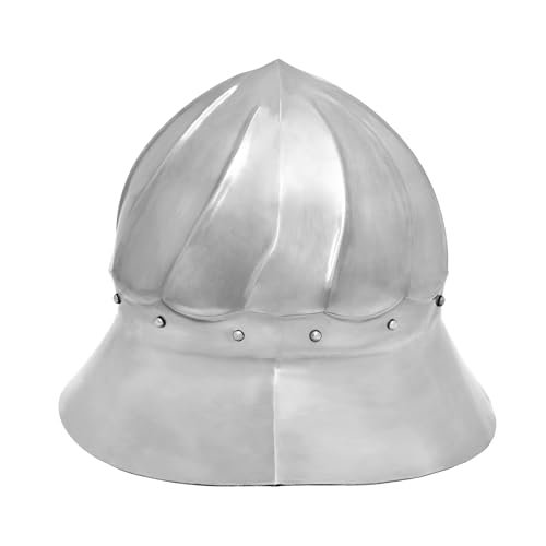 Lord of Battles Burgundian Kettle Helmet 15th Century Helmet Historical Armor Helm LARP, Ren fair, SCA, Halloween and Medieval Events - Medium