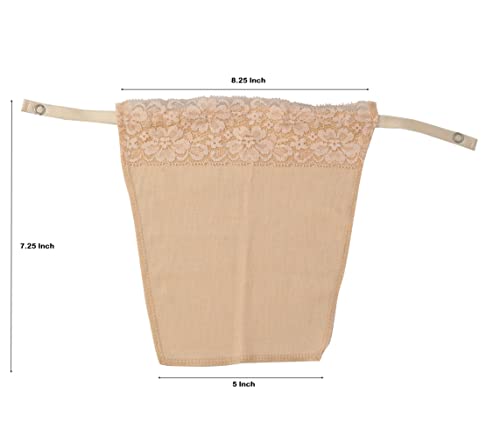 Ritu Creation Women's Cotton Clip-On Mock Lace Camisole Camisecret -Set of 3 (One Size) - Image 4