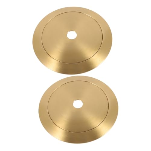 Yardenfun 2 Sets Light Fixture Parts Light Socket Ring Brass Golden Lamp Shade Lamp Shade Adapter Ring