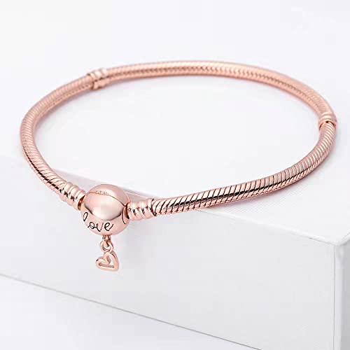 Longluck Longluck 925 Sterling Silver Rose Gold Snake Chain Bracelet Basic Charm Bracelets Fit Any Charm , With Love #TOP3