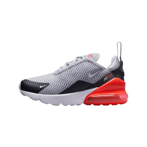 Nike Air Max 270 Little Kids' Shoe (AO2372-039, Wolf Grey/Anthracite/Bright Crimson/White) Size 10.5