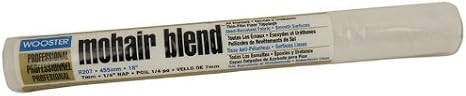 Wooster Brush R207 18 inch Mohair Blend 1/4 inch Nap Roller Cover - Pack of 6