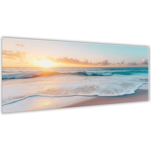 Diamond Painting Plage et Mer XXL | Kit Broderie Diamant Rond 5D 60x30cm