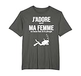 Vous êtes plongeur et aimez le monde sous-marin ? Obtenez le design cool de plongée ici, qu'il s'agisse d'un plongeur amateur ou professionnel, pour tout le monde un design amusant avec un dicton cool. J'adore quand ma femme me laisse faire de la plongée.
