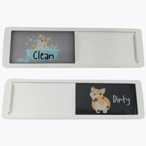 Dishwasher Clean/Dirty Magnet Sign - Black & White Kitchen Helper With Strong Magnet & Adhesive Stickers - View #2