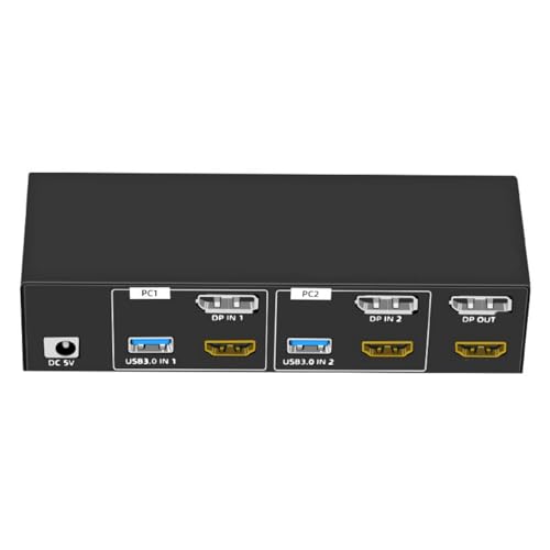 KVM selector de escritorios con doble monitor 8K para organizar tu espacio de teletrabajo