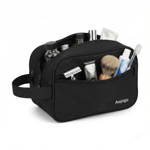 Image of Polyester Multipurpose Toiletry Kit Bag for Man and Women's | Double Compartment Travel Essentials Travel Organizer Travel Pouch for Men Travel Kit for Toiletries