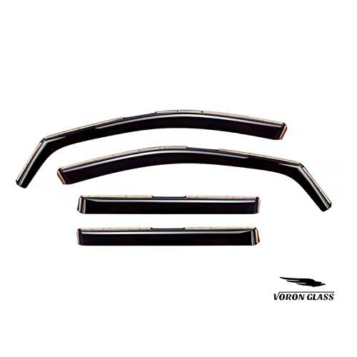 Voron Glass in-Channel Extra Durable Rain Guards for Toyota RAV4 2019-2023, Window Deflectors, Vent Window Visors, 4 Pieces - 200555, Black, 0