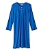Silverts Women’s Adaptive Clothing Open Back Gown, Assisted Dressing Nightgown for Elderly, Nursing Home & Recovery Wear - Bold Blue MED