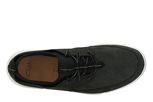 Clarks Triflow Form, Zapatillas Hombre, Negro (Black Nubuck), 44.5 EU