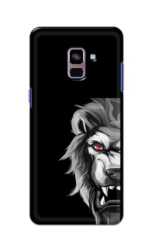 Image of PRINTFIDAA Printed Hard Back Cover Case for Samsung Galaxy A8 Plus | A8+ Back Cover (Angry Lion) -112