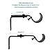 Adjustable Curtain Rod Brackets,ULIFESTAR 3 Pack Heavy Duty Drapery Rod Holders Hardware Window Curtain Rod Support Hanger for 1 Inch Rod with Installation Screws (Black)