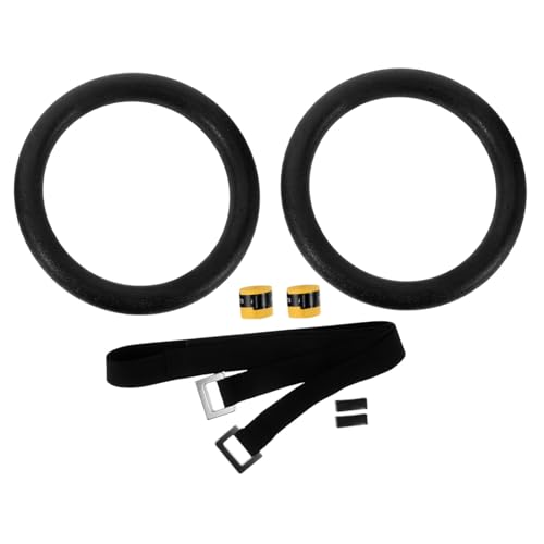 BESPORTBLE 1Pair Gymnastic Rings for Indoor Exercise of Workout Rings with Straps Versatile Home Gym Equipment for Pull Ups Fitness Routines