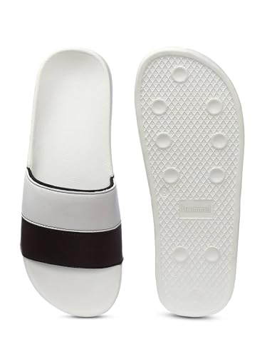 Image of hummel CAMP MEN COLOUR BLOCK SLIDERS Comfortable Cushioned Sole Arch Support Durable Lightweight Flexible Trendy Style Flip flops and Slippers Slides for Men Daily use Chappal