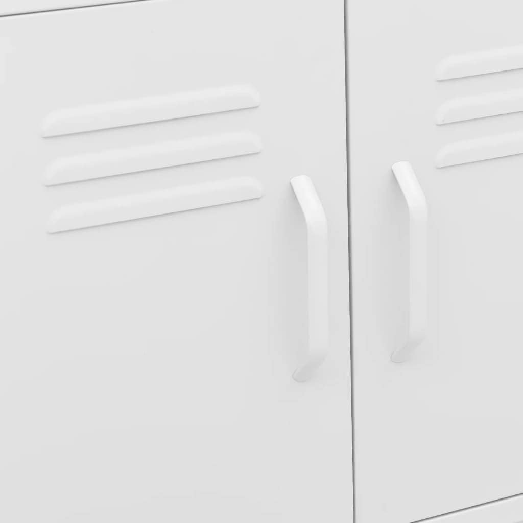 Storage Cabinet White,Bookcase Cabinet,School Storage Cabinet,File Cabinet,Standing Cabinet,Multi-Function Cabinet,Industrial Modern Style,for Office,Home,School,Studies,23.6"x13.8"x22" Steel