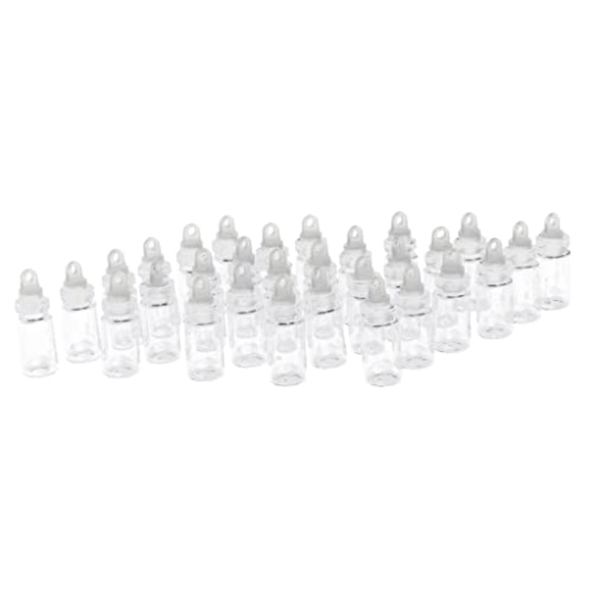 30 Pieces Mini Clear Glass Jars Essential Oil DIY Decoration Bottles 1ML