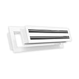 18x4 Modern Design AC Grille - Aluminum White - Air Vent - Linear Slot Diffuser - Register Grille for Heating and Cooling - Compatible with Ceiling, Wall, or Floor Registers