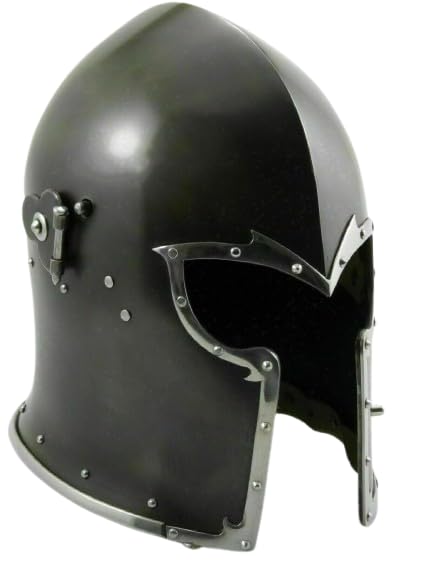 Medieval Barbuta Viking Battle Knight Helmet | Black Medieval Helmet