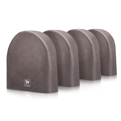 SYERAL Tire Covers Set of 4,Upgraded 5 Layer Nonwoven RV Wheel Covers, Waterproof Anti-UV Snow Sun Rain Tire Protectors Covers for Trailer,Camper,RV,Truck,SUV,30-32inch(L) Brown