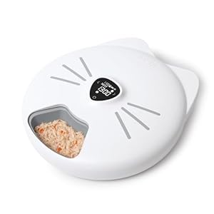 Catit – PIXI Smart Futterautomat mit 6 Mahlzeiten (Nassfutter), Weiß