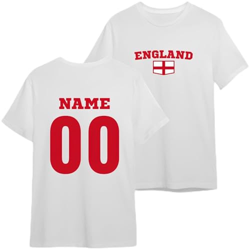 latostadora Camiseta Inglaterra 2026 Personalizada   Camiseta Personalizada Fútbol Selección País   Nombre y Número   Equipo Inglaterra Unisex